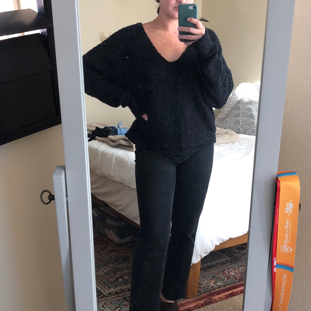 Free People Fuzzy Oversized Sweater